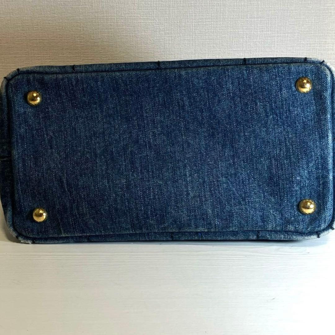 PRADA プラダ カナパミニ 2WAY トートバッグ デニム
