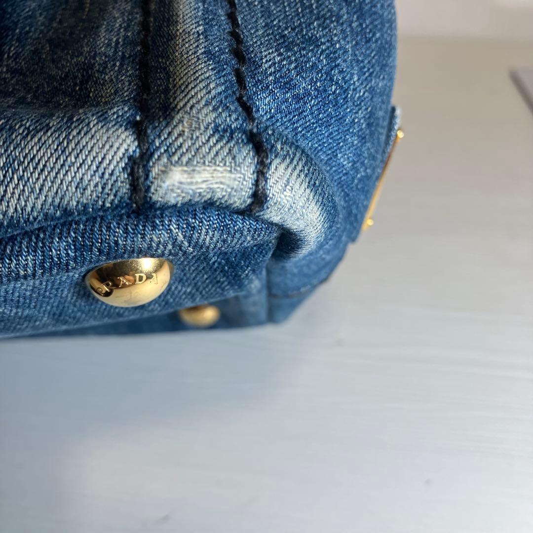 PRADA プラダ カナパミニ 2WAY トートバッグ デニム