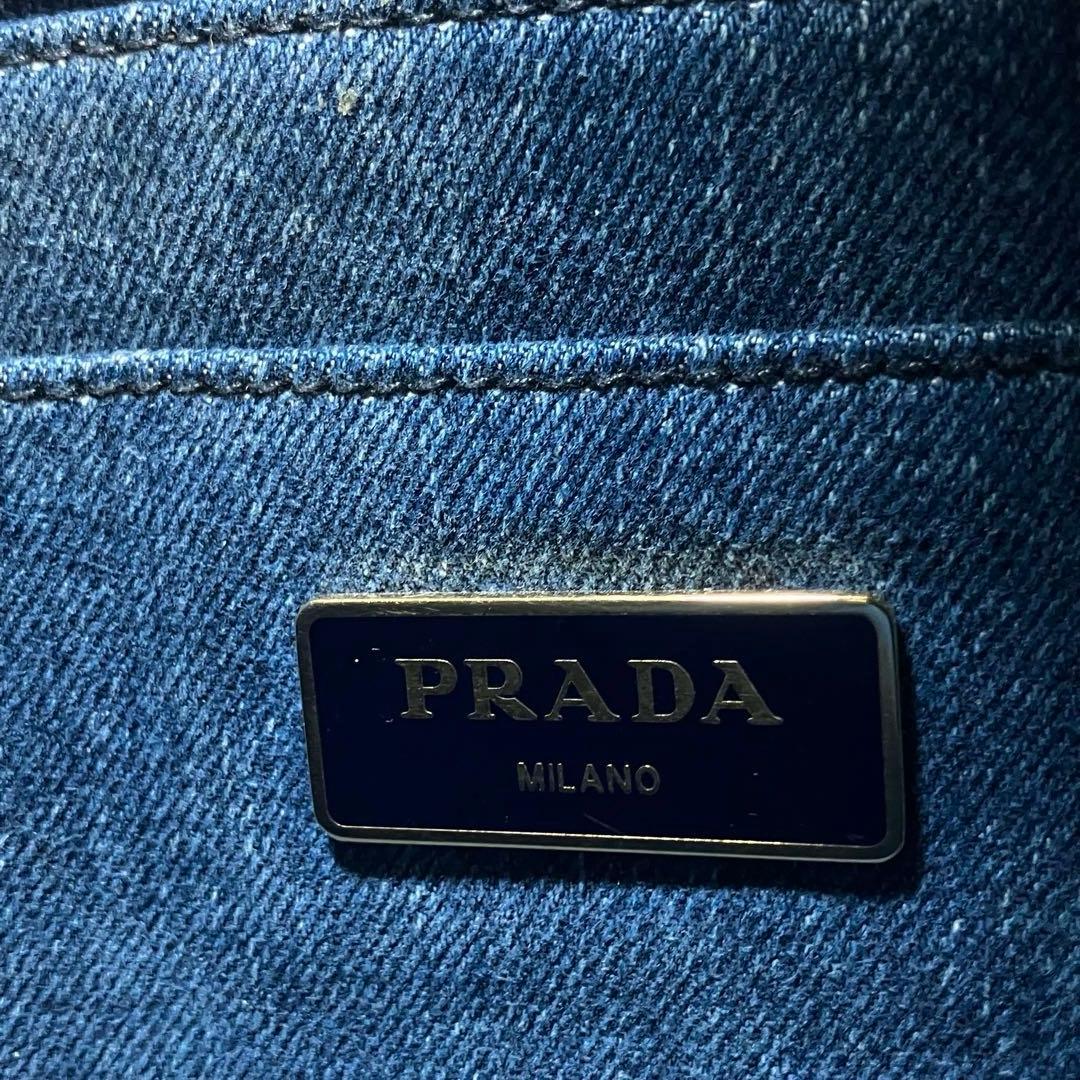 PRADA プラダ カナパミニ 2WAY トートバッグ デニム