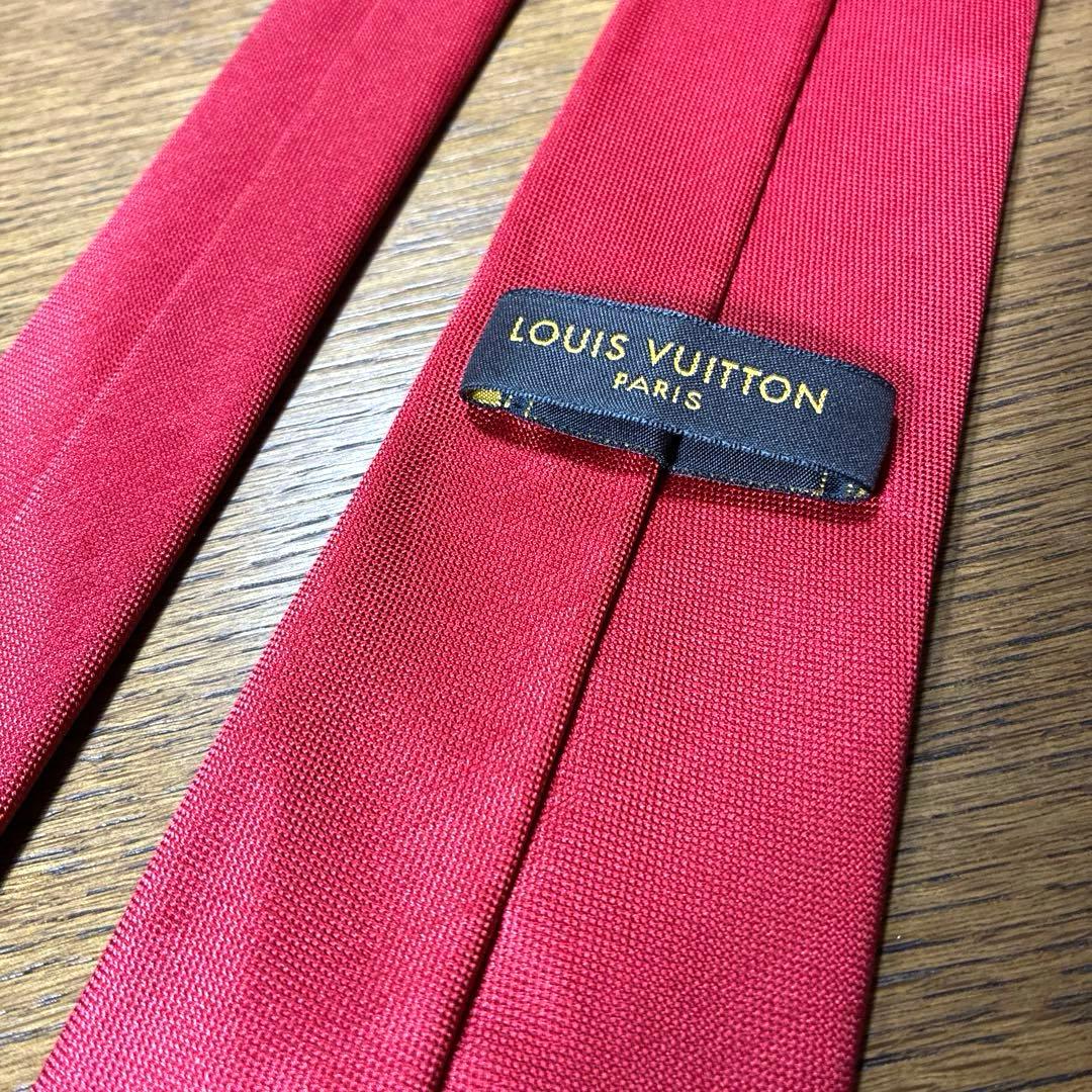 【美品】LOUIS VUITTON ルイヴィトン 赤ネクタイ