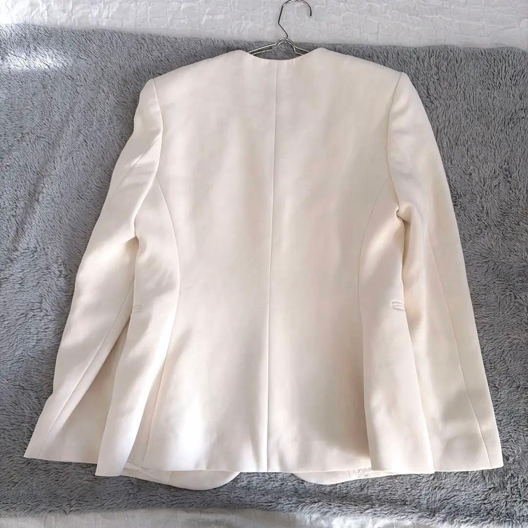【セオリー】美品✨2021 上品 ノーカラージャケット クレープ素材 スーツ