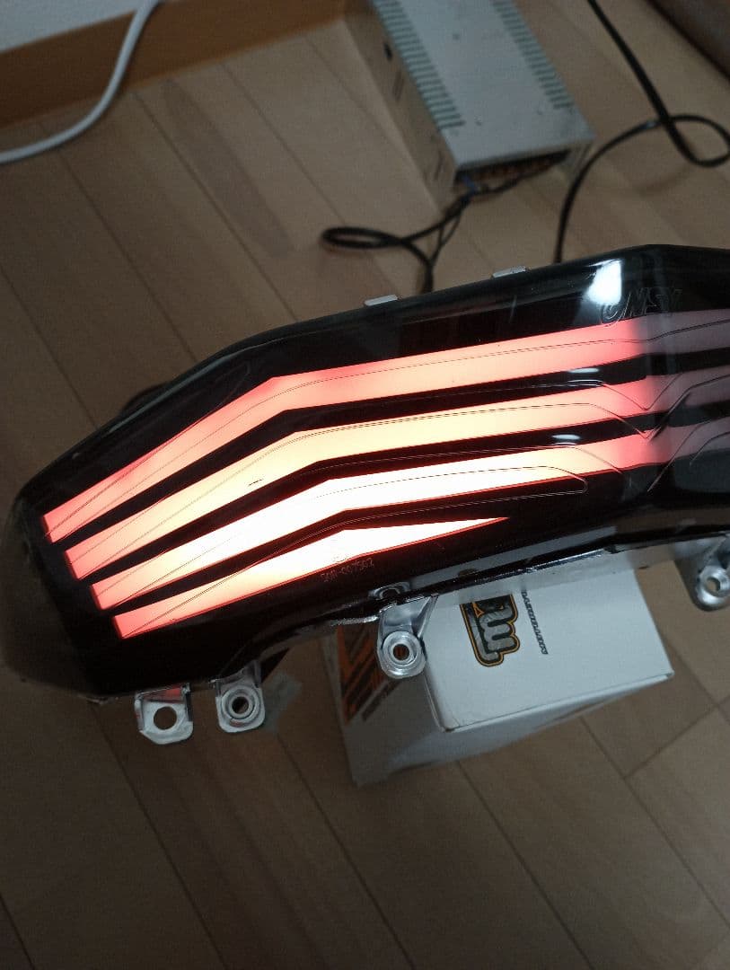 シグナスX社外ファイバーテールシーケンシャル7色レインボー3型se44j 1yp