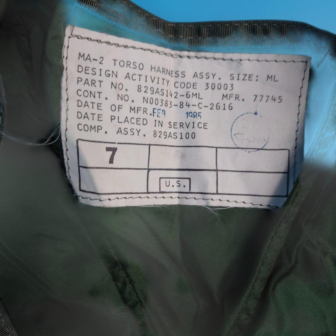 米軍 パイロット トルソー ハーネス MA-2