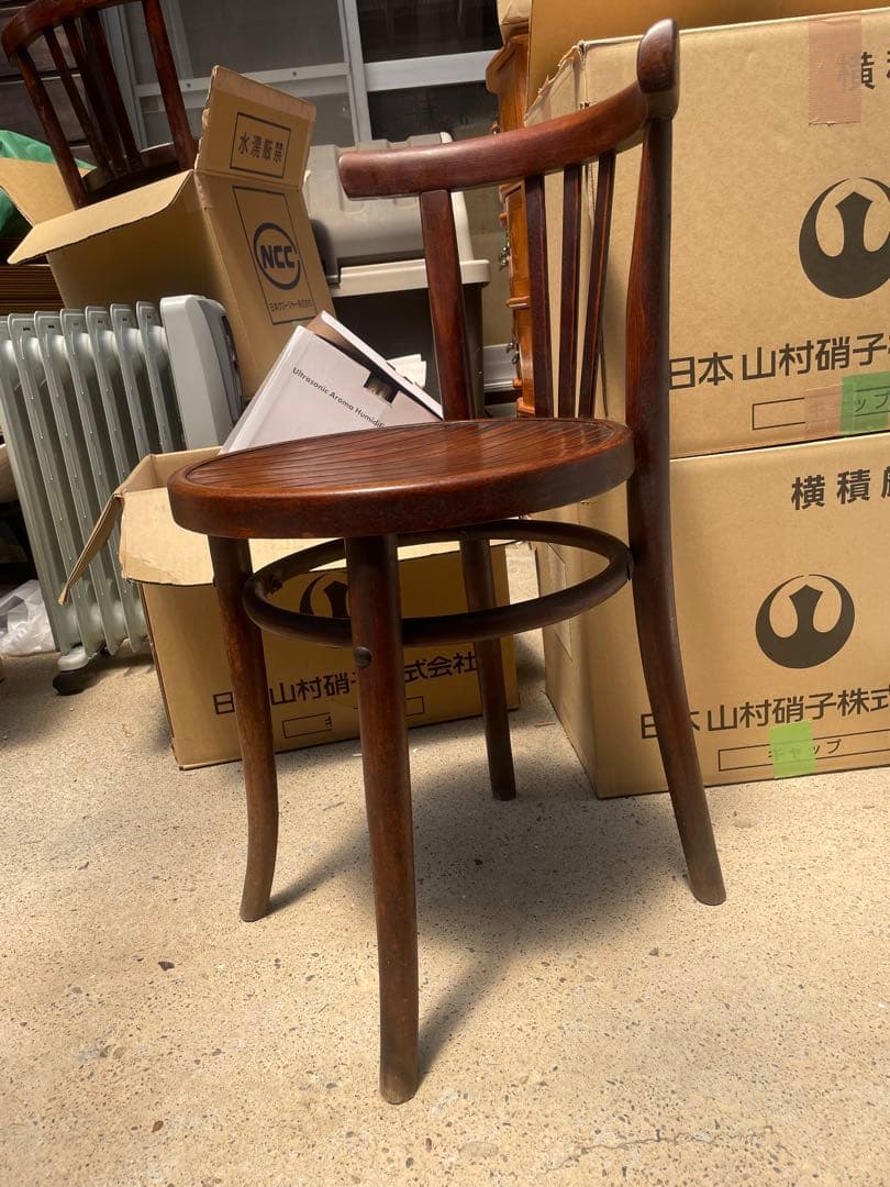 アンティーク　曲木　ベンチウッドチェア　キッチンチェア 二脚セット