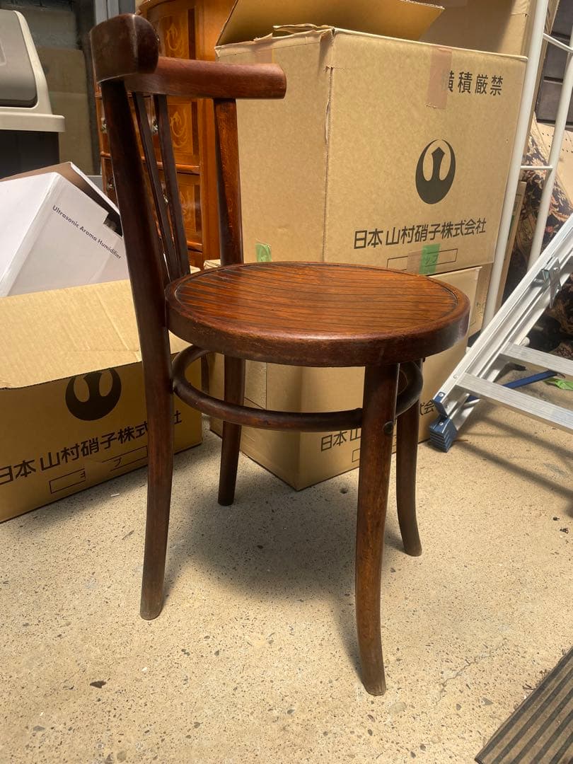 アンティーク　曲木　ベンチウッドチェア　キッチンチェア 二脚セット