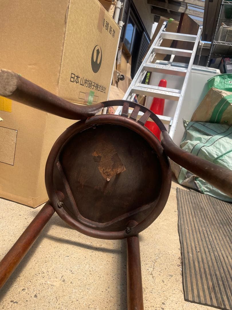 アンティーク　曲木　ベンチウッドチェア　キッチンチェア 二脚セット