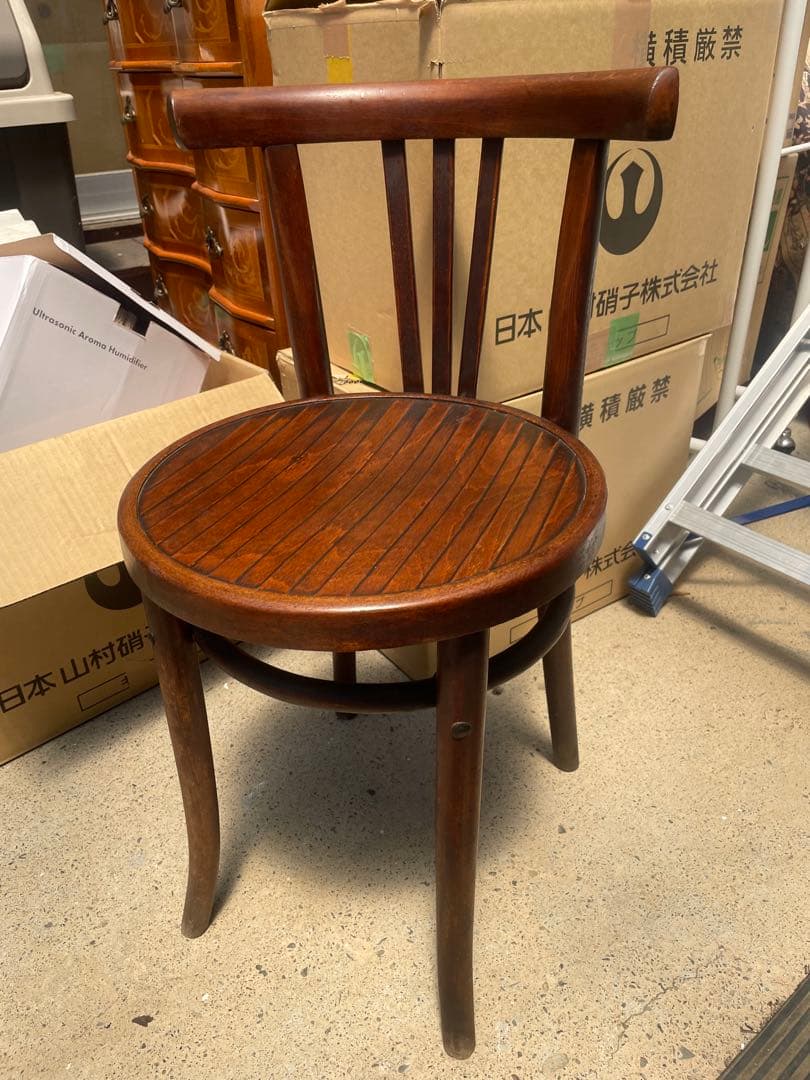 アンティーク　曲木　ベンチウッドチェア　キッチンチェア 二脚セット
