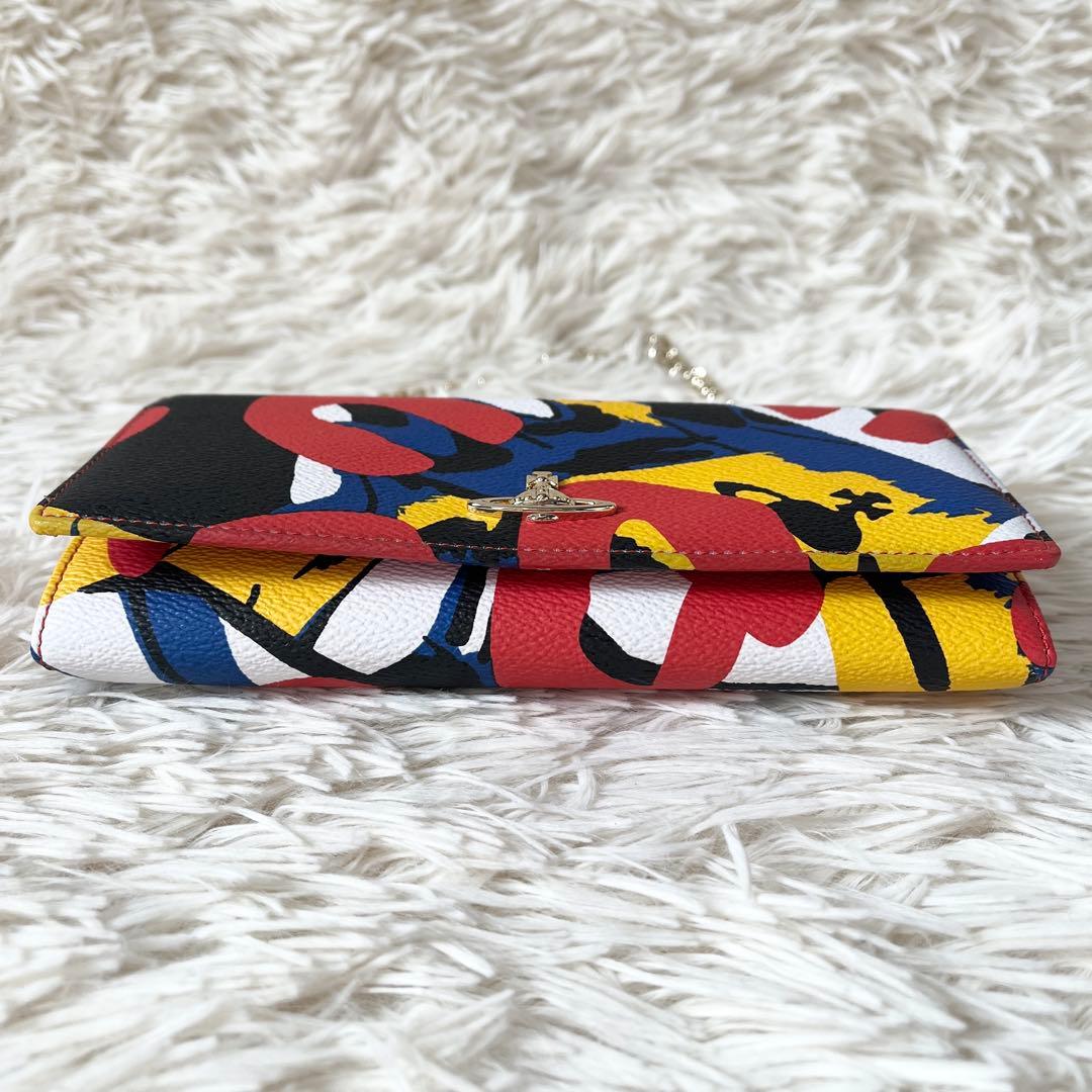 新品✨ヴィヴィアンウエストウッド　長財布　LOGOMANIA RED 32738