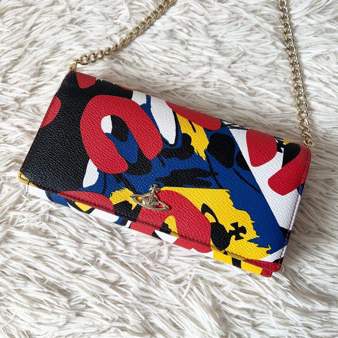 新品✨ヴィヴィアンウエストウッド　長財布　LOGOMANIA RED 32738