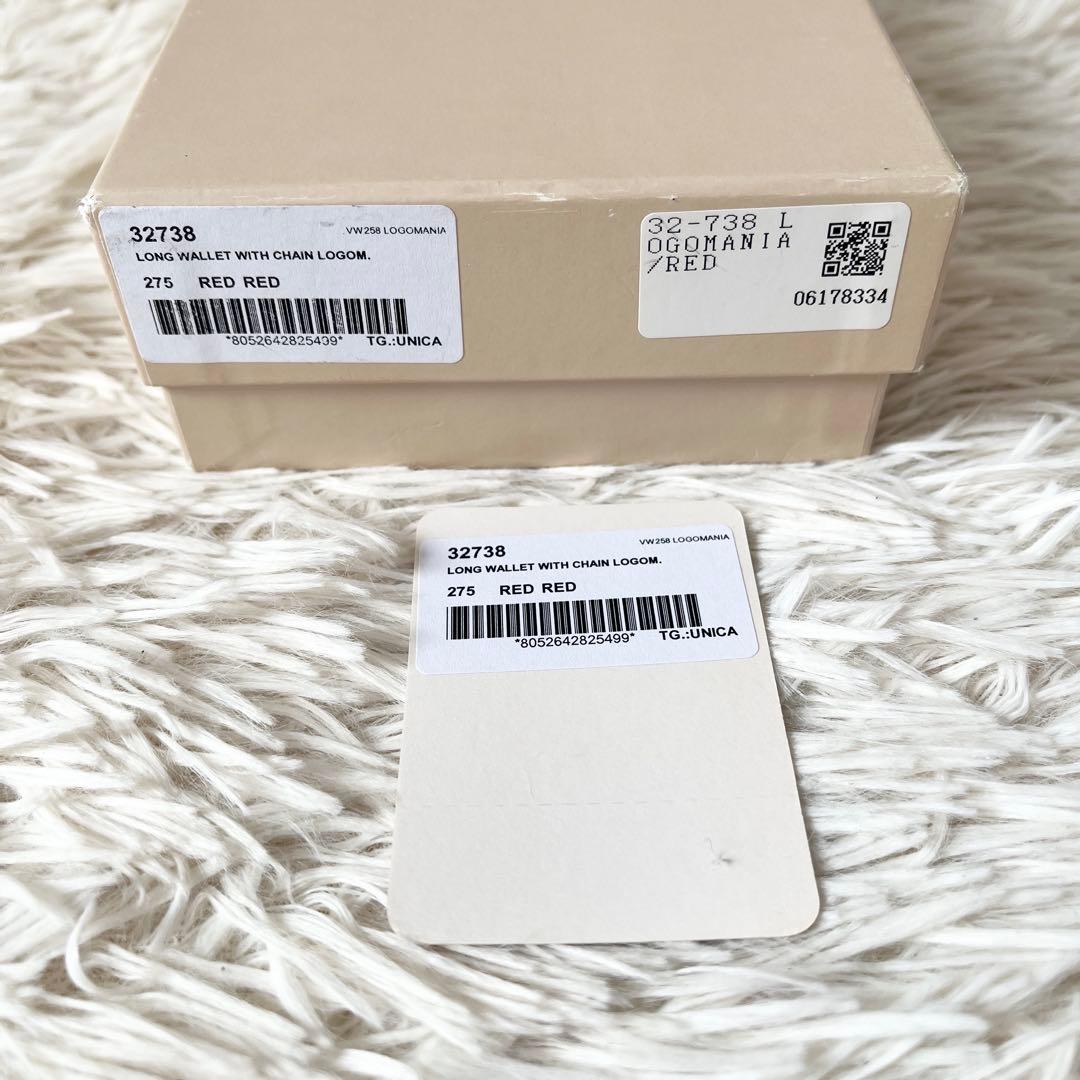 新品✨ヴィヴィアンウエストウッド　長財布　LOGOMANIA RED 32738