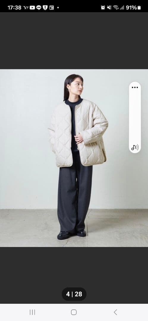 MARW UNITED ARROWS キルティング ミドルコート