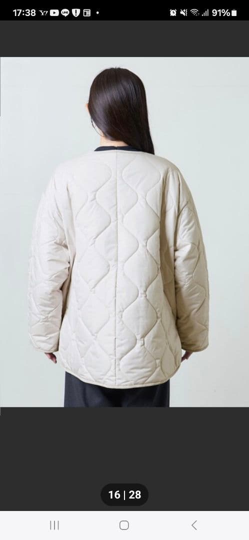 MARW UNITED ARROWS キルティング ミドルコート