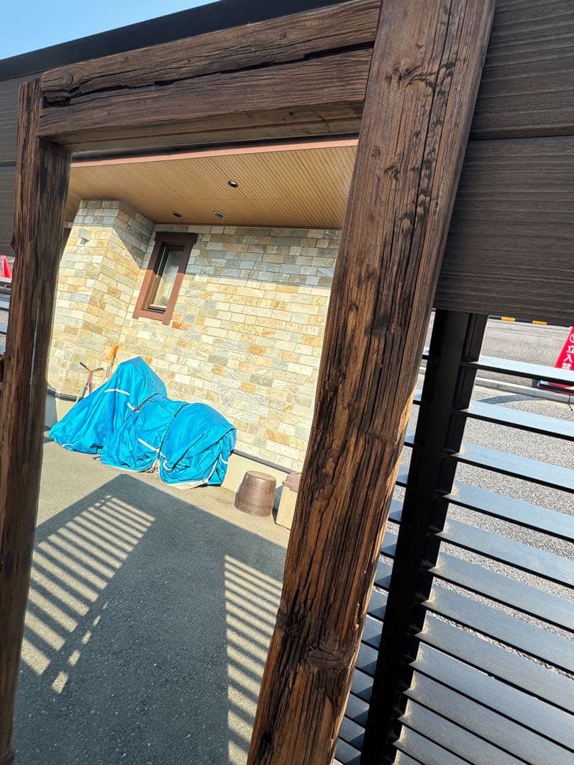 引き渡し限定❗️大型スタンドミラー 木製フレーム ダークブラウン