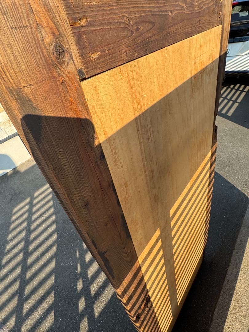 引き渡し限定❗️大型スタンドミラー 木製フレーム ダークブラウン