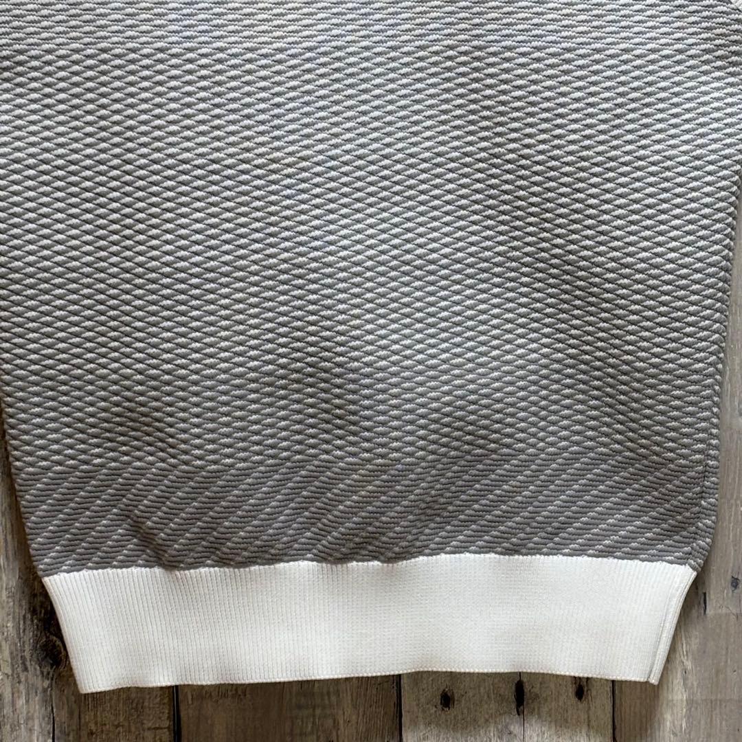 ウノピュウノウグァーレトレ　ゴルフ　ベスト　ニット　グラデーション　ホワイト