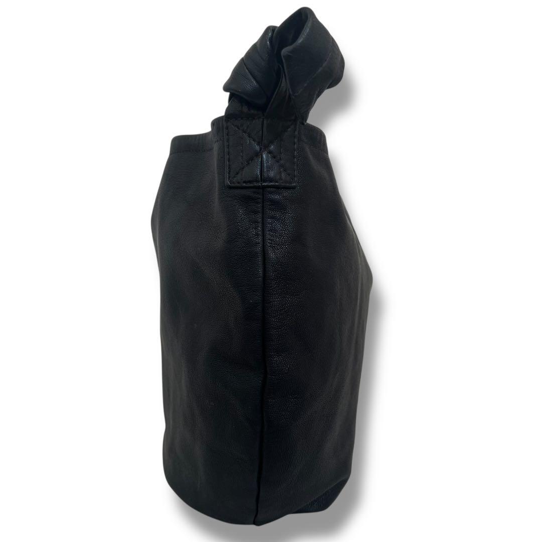 美品 REN ショルダーバッグ 2WAY 山羊革 ブラック BARE A4収納可