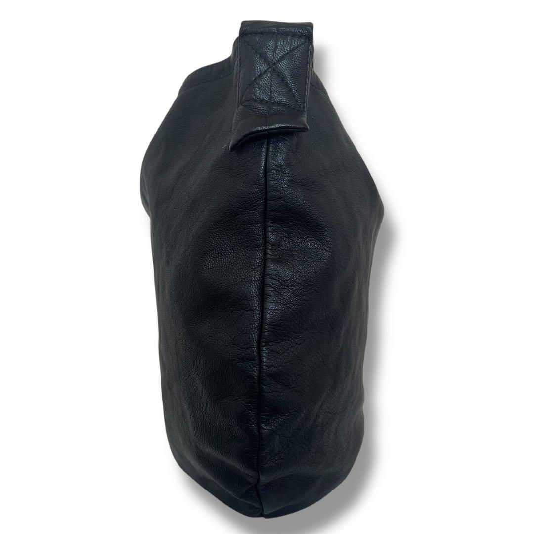 美品 REN ショルダーバッグ 2WAY 山羊革 ブラック BARE A4収納可