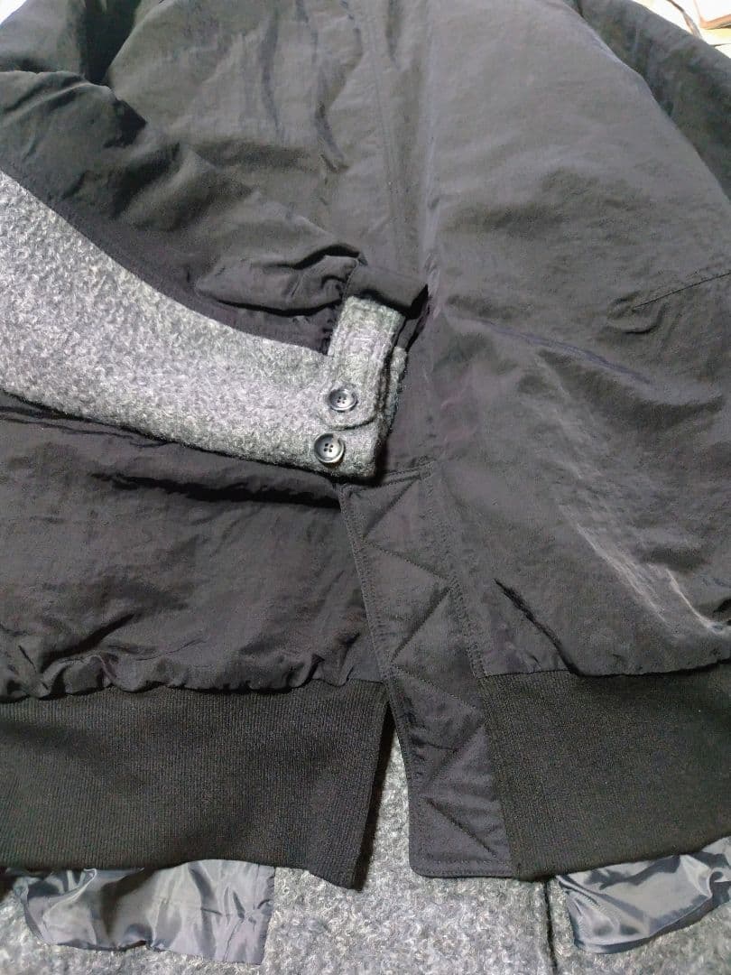 オズモーシス　切り替えPコート　GRAY×BLACK