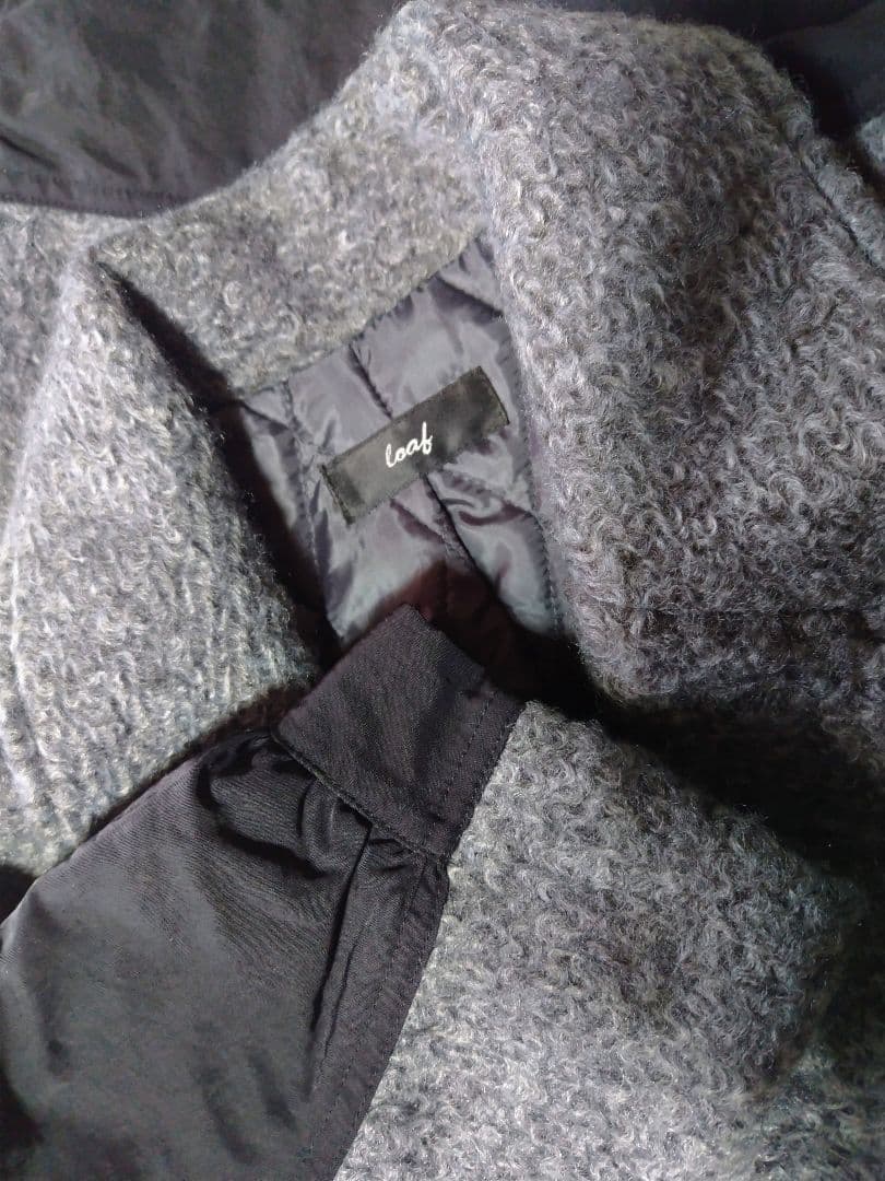 オズモーシス　切り替えPコート　GRAY×BLACK