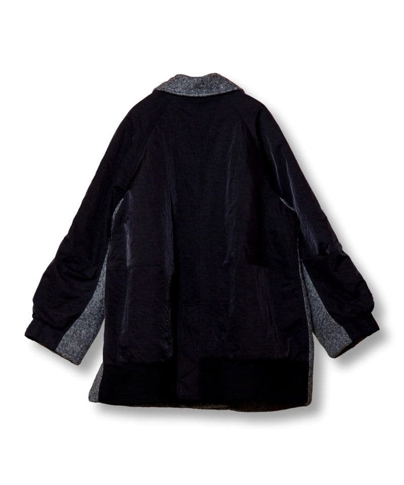 オズモーシス　切り替えPコート　GRAY×BLACK