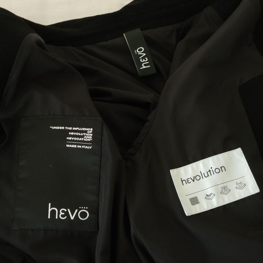 HEVO GALATONE ダブルブレスト コート 黒 48