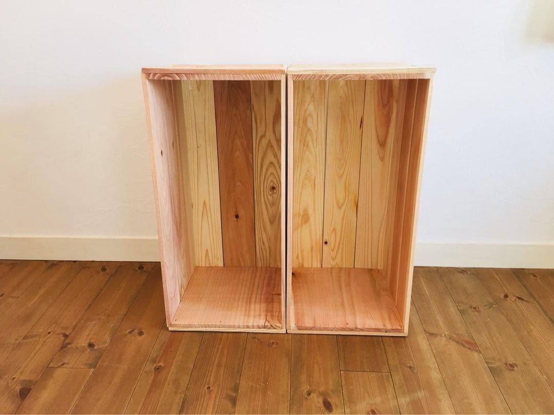 新品 りんご箱 4箱 // 収納 木箱 ウッドボックス ガーデニング 薪入れ