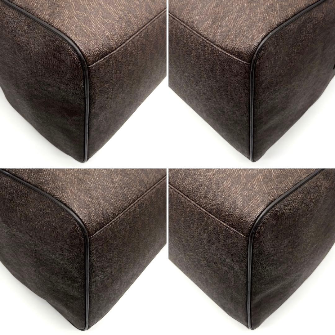 美品 マイケルコース ボストンバッグ 2way MK柄 シグネチャー ブラウン