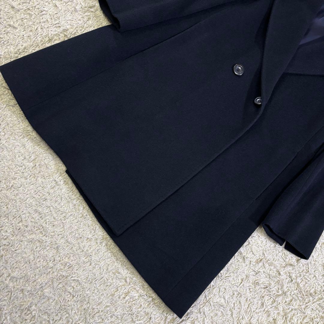 希少サイズ　23区　大きいサイズ　アンゴラ　ウール　フーディッド　リバーコート