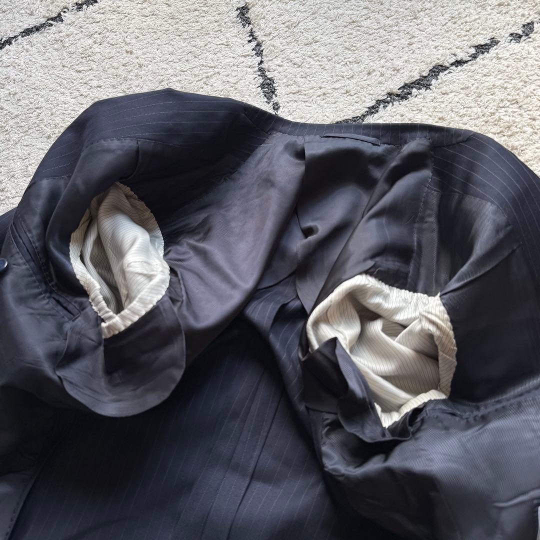 SHIPS ロロピアーナ　スーツ　セットアップ　ネイビー　ストライプ　42