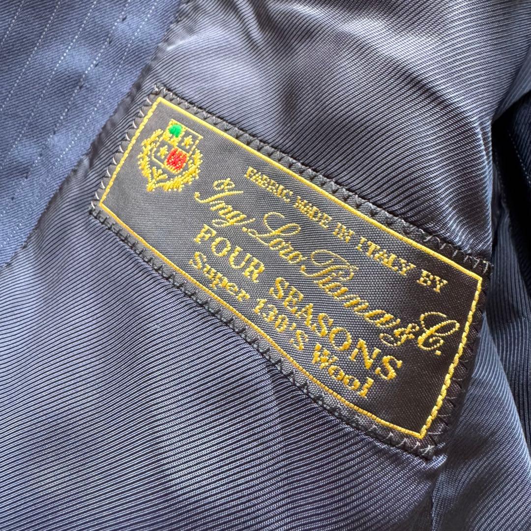 SHIPS ロロピアーナ　スーツ　セットアップ　ネイビー　ストライプ　42