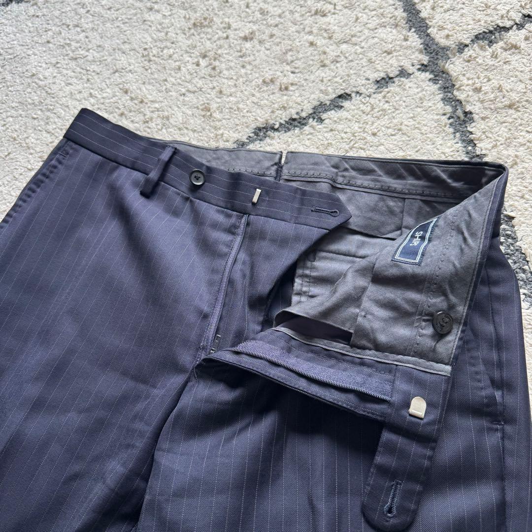 SHIPS ロロピアーナ　スーツ　セットアップ　ネイビー　ストライプ　42