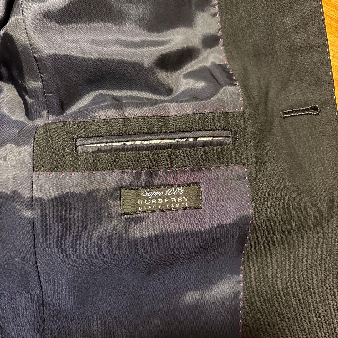 BURBERRY BLACK LABEL ビジネススーツ ブラック ストライプ