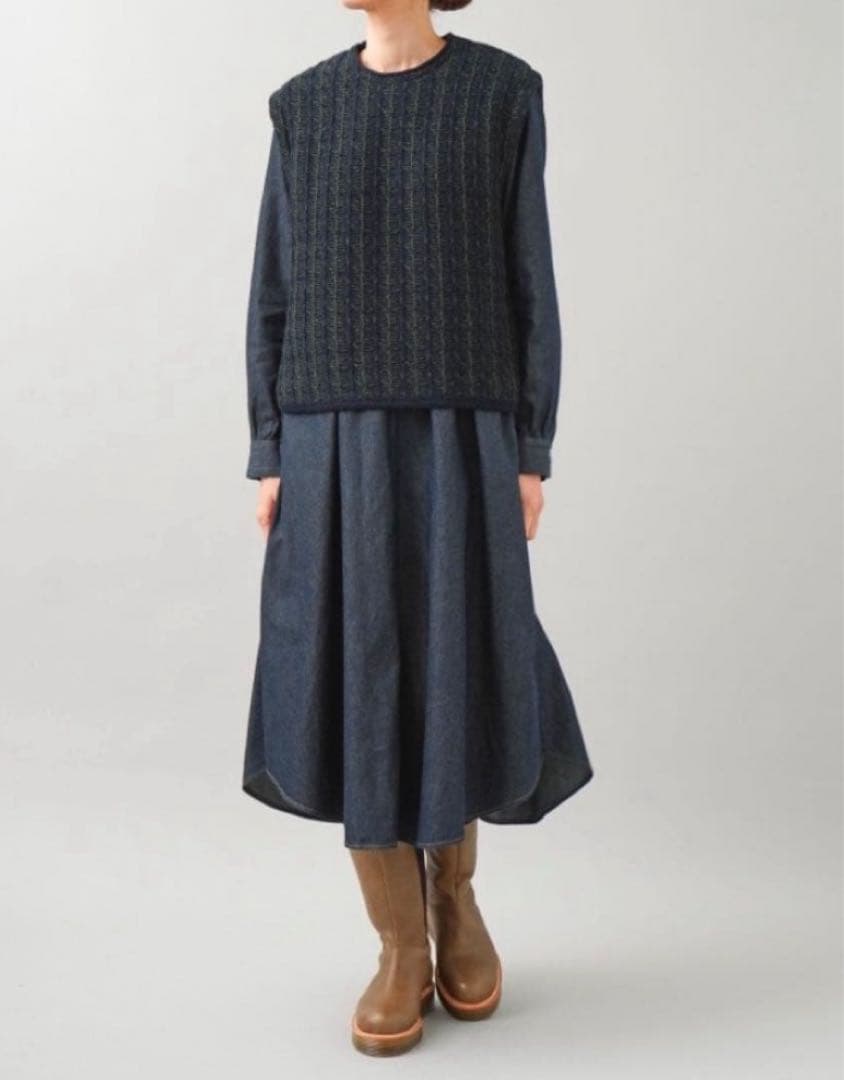 パラスパレス ニットベスト ウール リネン 日本製 PAL'LAS PALACE