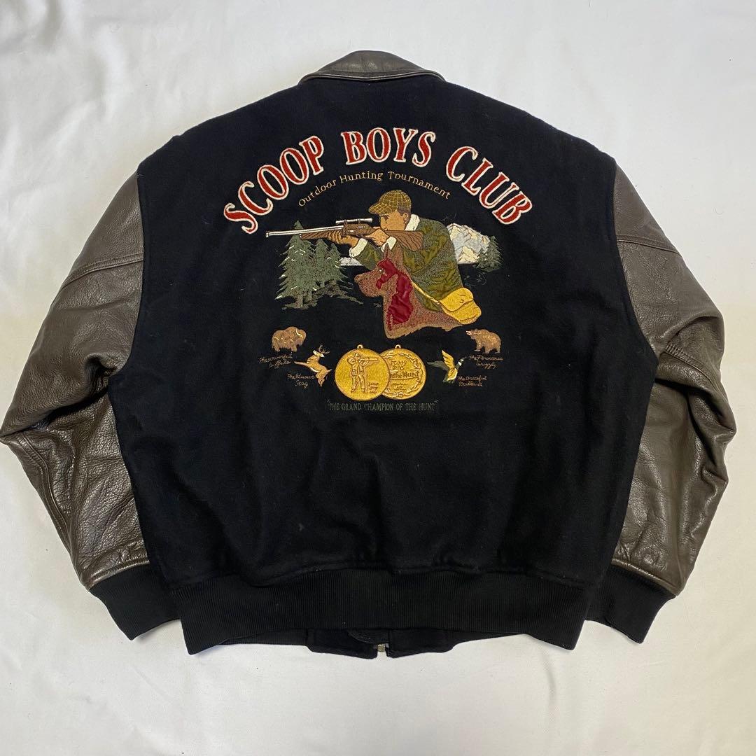 ジャケット・アウター 90s Scoop Boys Stadium Leather Jacket