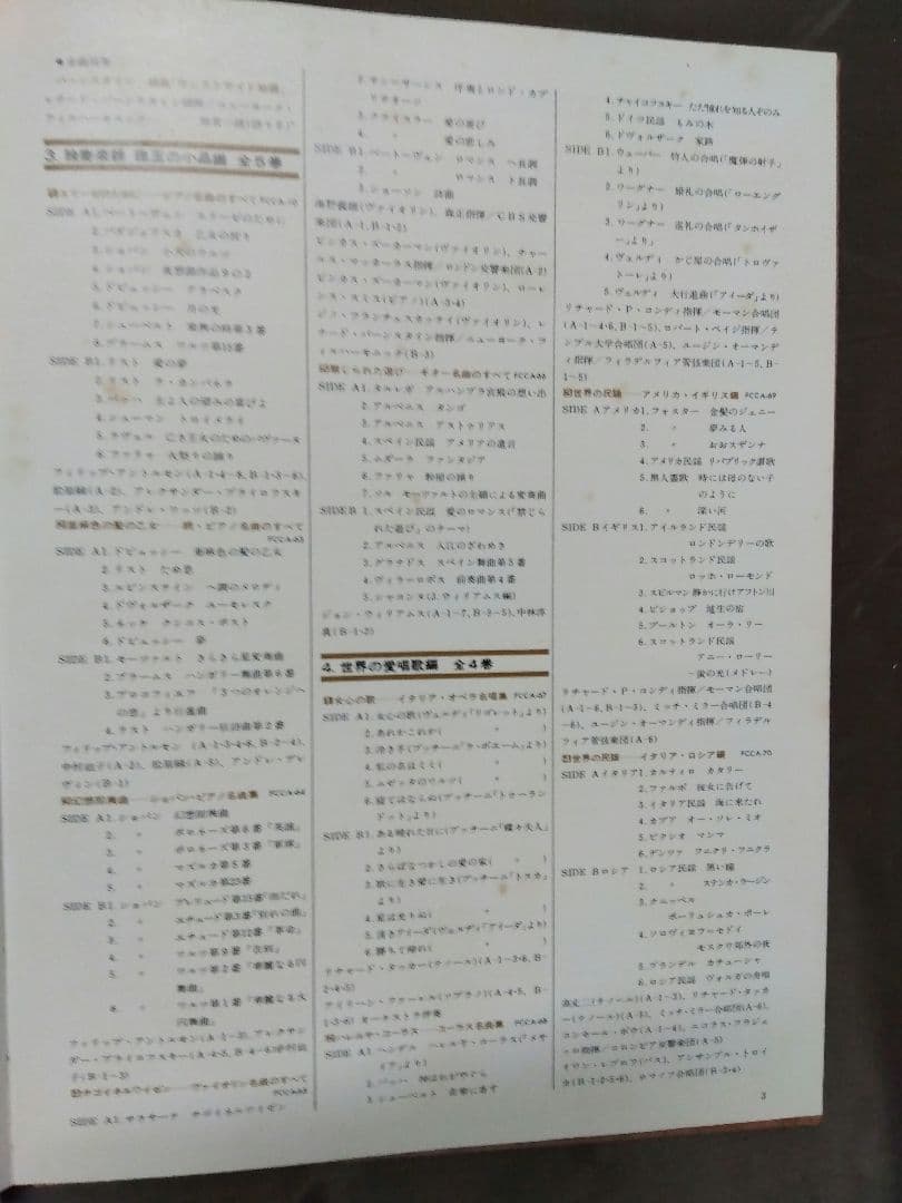 LPレコード　クラッシック名曲集　SONYファミリークラブ