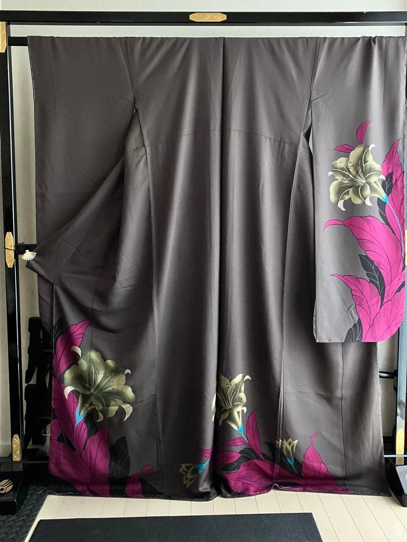 お値下げ 振袖フルセット シックな焦茶 ブラウン 成人式 結婚式 袋帯