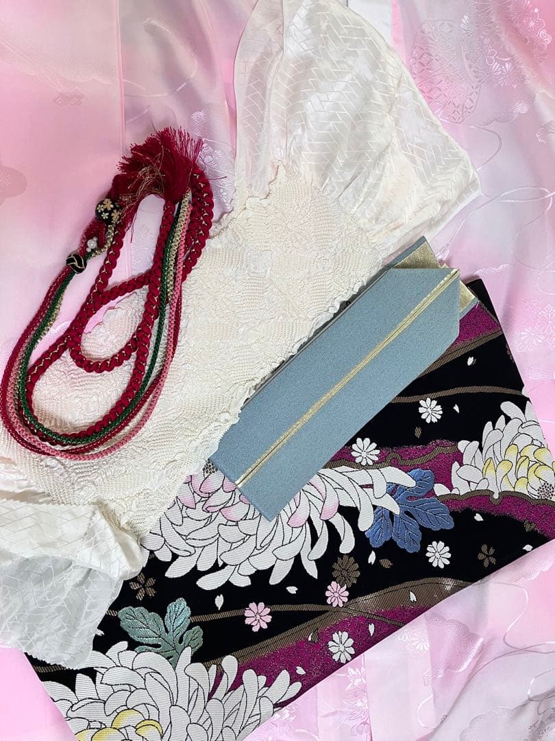 お値下げ 振袖フルセット シックな焦茶 ブラウン 成人式 結婚式 袋帯