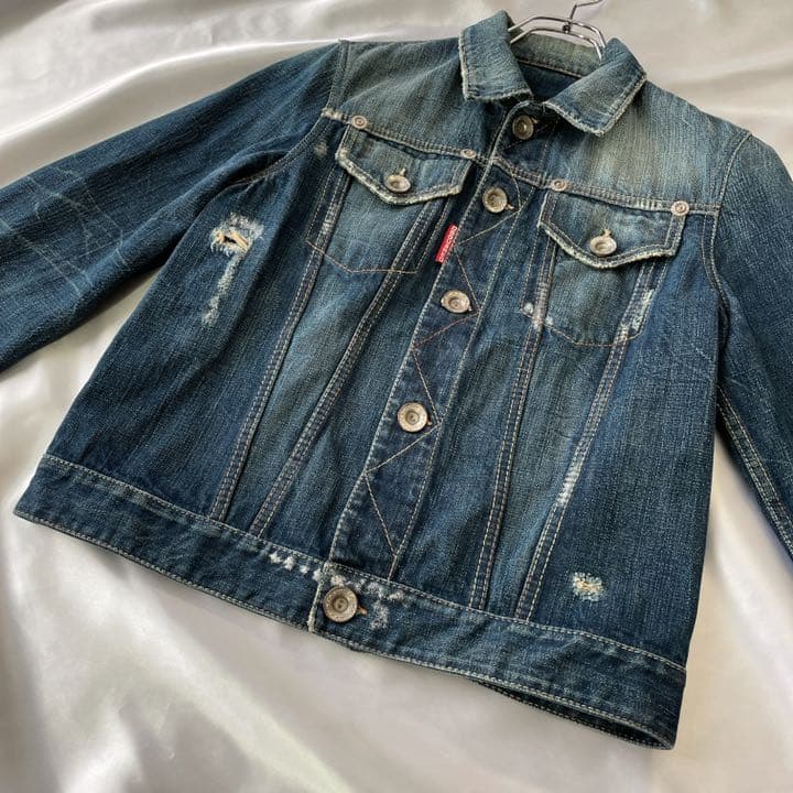 DSQUARED2 デニムジャケット Gジャン　ダメージ　インディゴ　サイズ44