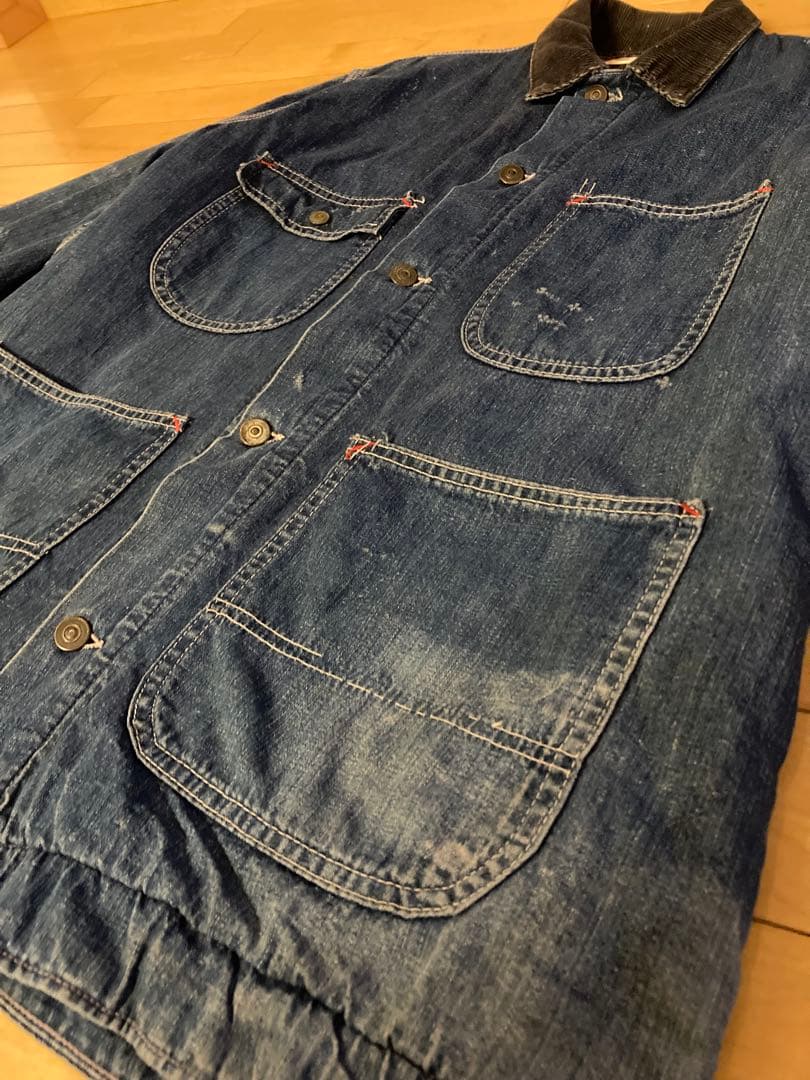 60s シアーズ　デニム　カバーオール ブランケット　ビンテージ　雰囲気系