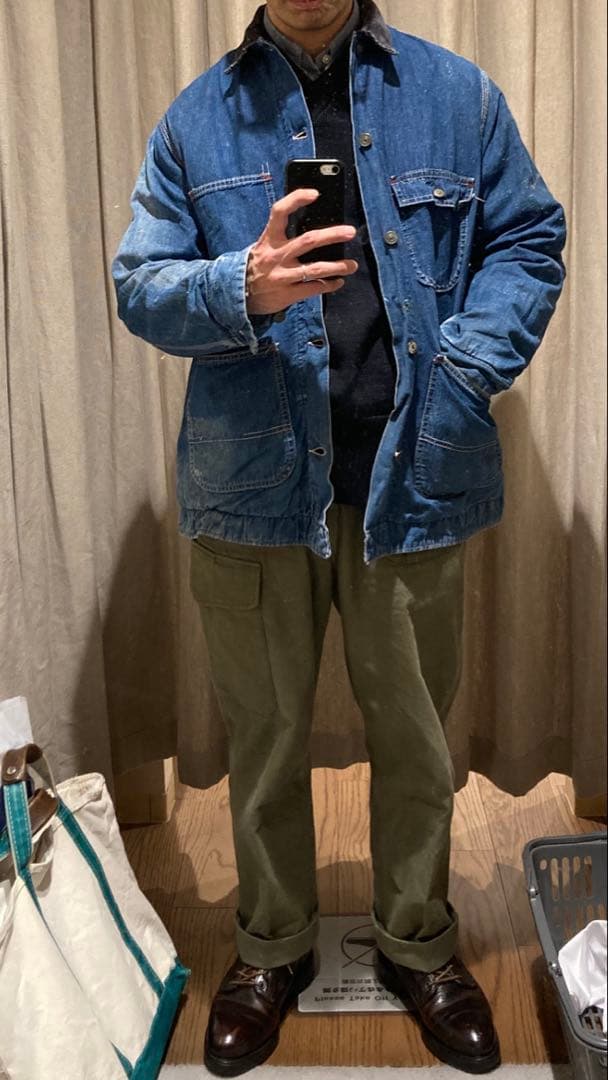 60s シアーズ　デニム　カバーオール ブランケット　ビンテージ　雰囲気系