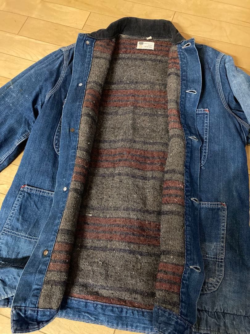 60s シアーズ　デニム　カバーオール ブランケット　ビンテージ　雰囲気系