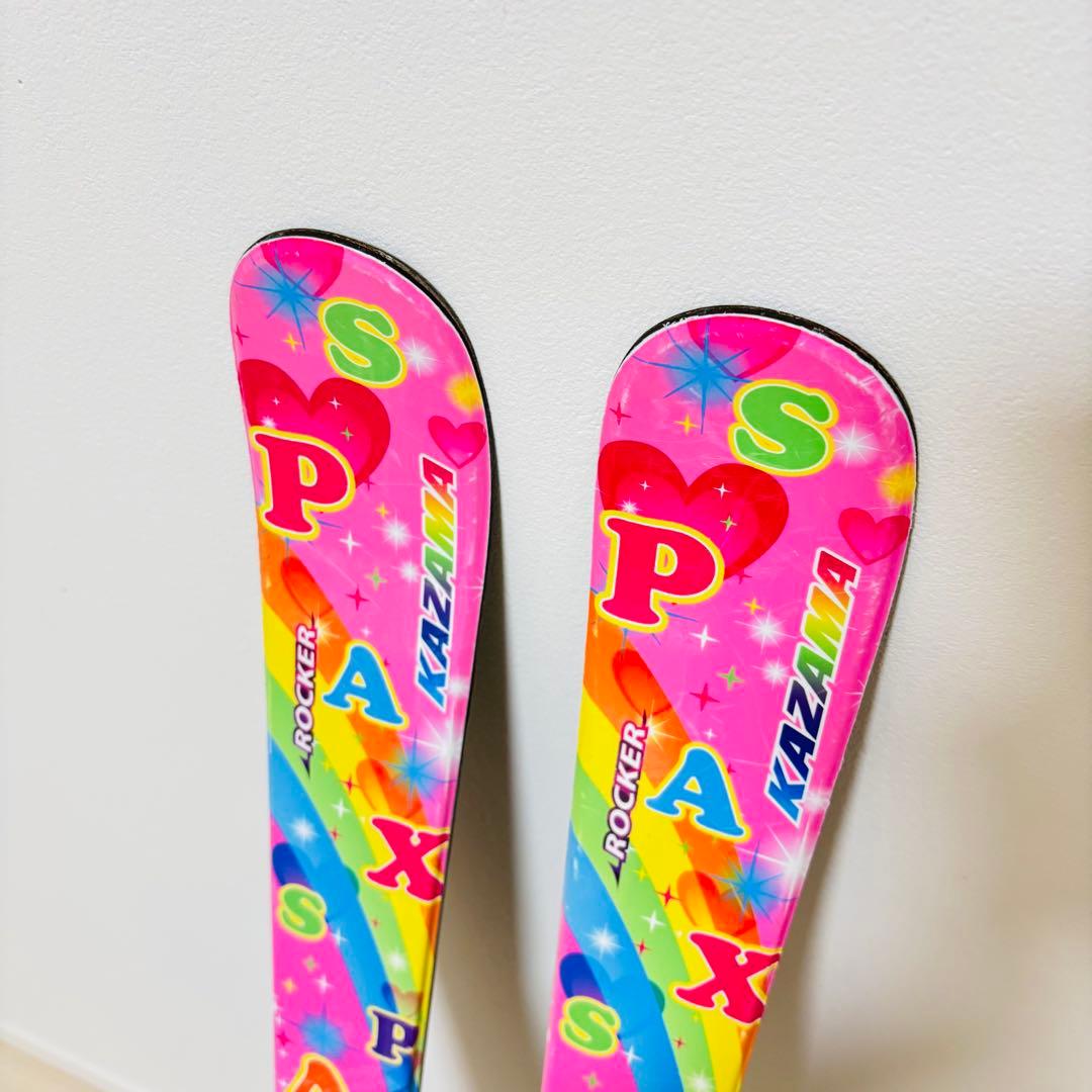 KAZAMA SPAX ロッカー ジュニアスキー 116cm ブーツ ストック付