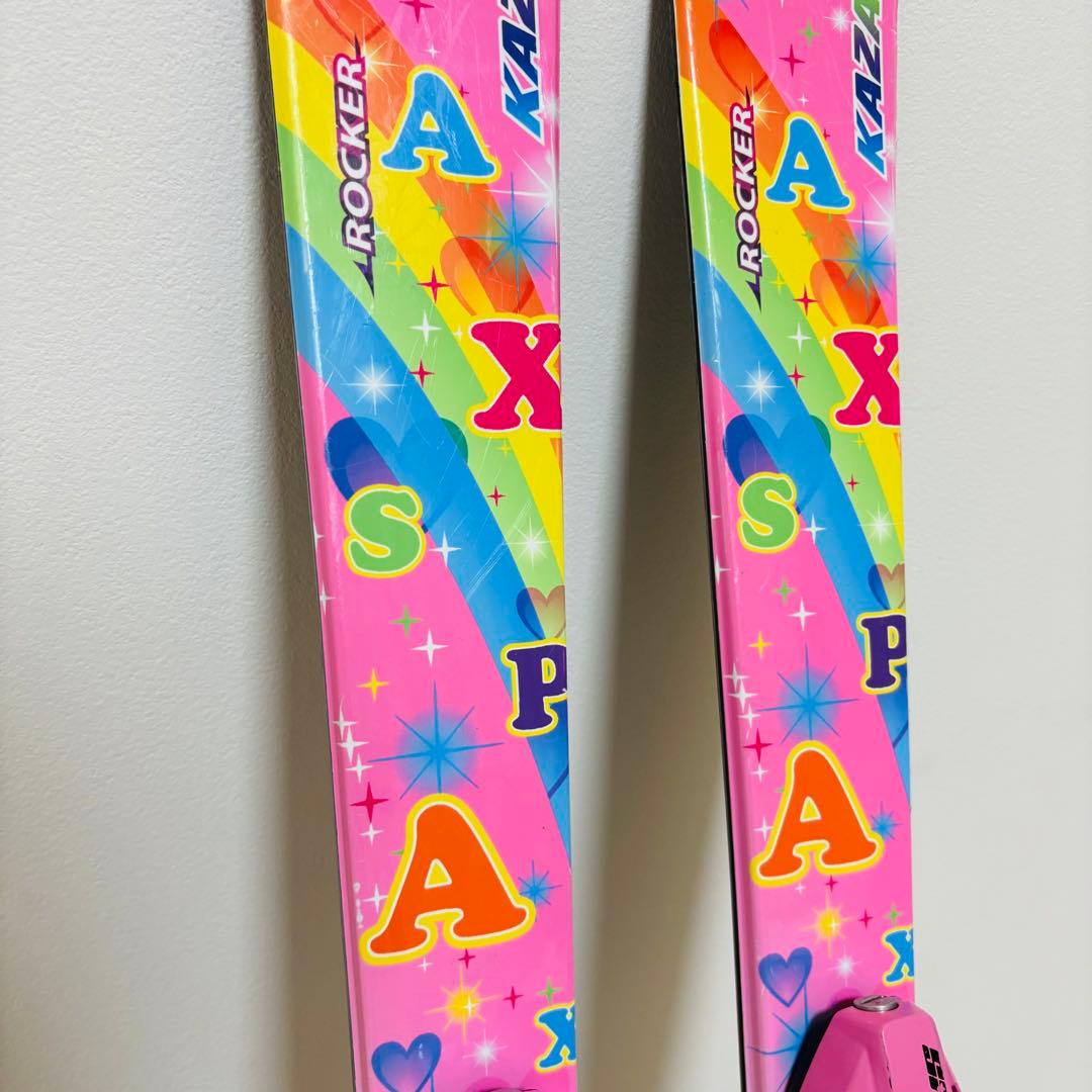 KAZAMA SPAX ロッカー ジュニアスキー 116cm ブーツ ストック付