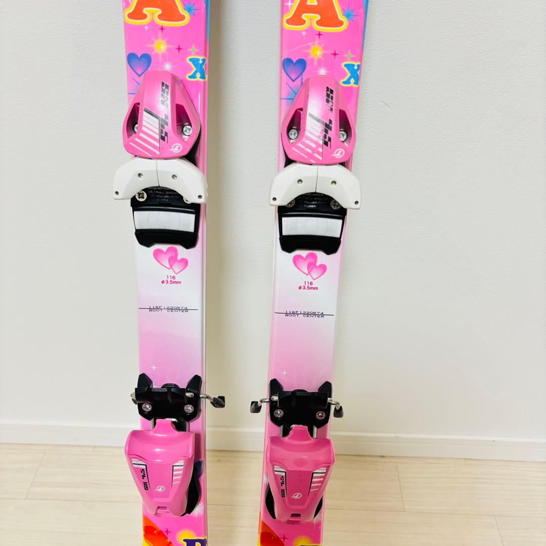 KAZAMA SPAX ロッカー ジュニアスキー 116cm ブーツ ストック付