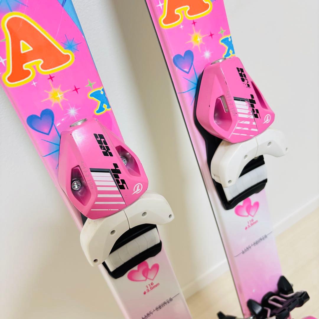 KAZAMA SPAX ロッカー ジュニアスキー 116cm ブーツ ストック付