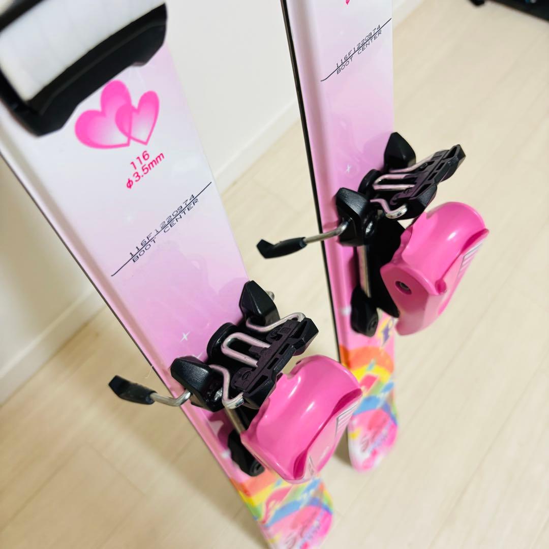 KAZAMA SPAX ロッカー ジュニアスキー 116cm ブーツ ストック付