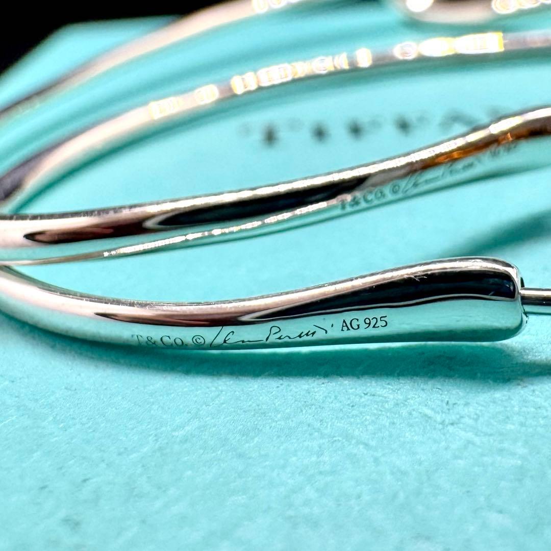 k*i様 オープンハート フープ ピアス ラージ L 銀　ティファニー