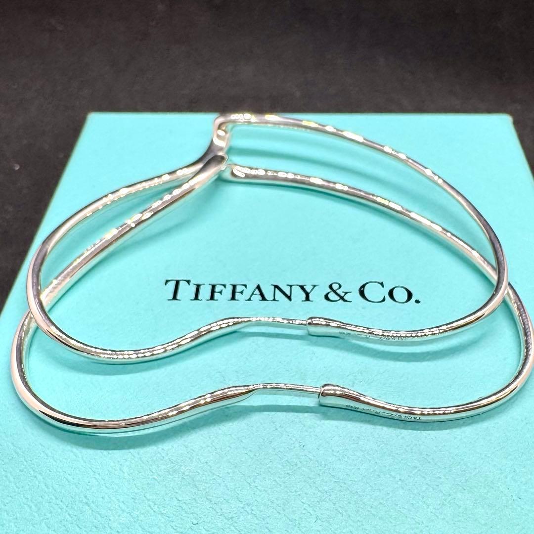 k*i様 オープンハート フープ ピアス ラージ L 銀　ティファニー