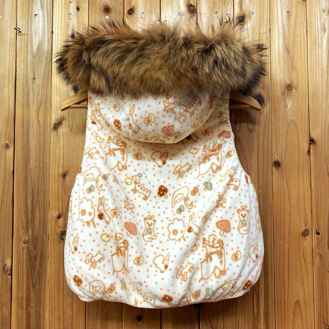 ≪未使用≫フランシュリッペ リバーシブルベスト ダウン×フリース