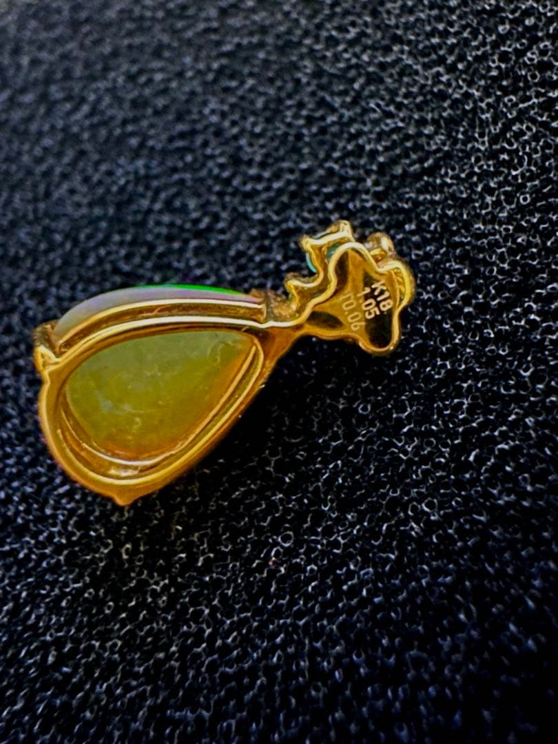 GSTVk18オパール&パライバトルマリンペンダントトップ新品未使用